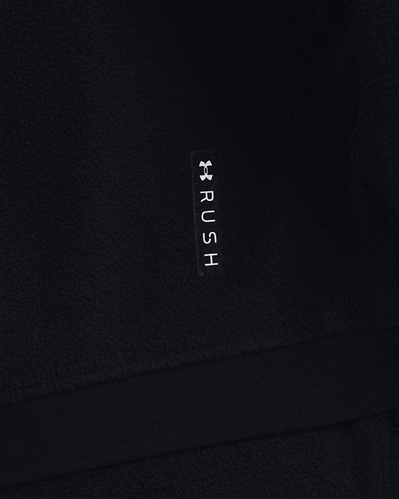 Women's UA RUSH™ Fleece Full-Zip Hoodie, Black, pdpMainDesktop image number 4